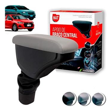 Imagem de Apoio de Braço Encosto Cobalt 2012 Até 2019 E Novo Onix/Plus 2020 Até 2021 Couro Cinza C/Linha Cinza