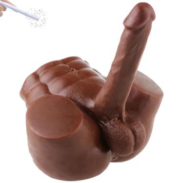 Imagem de Brinquedo de torso de vibrador sexual masculino realista para homens do sexo anal, bonecas sexuais testículos com galo enorme. Brinquedo sexual unissex adulto para mulheres homens gays casal 3,5 kg