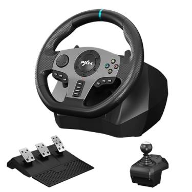Imagem de PXN V9 Gaming Steering Wheels, 270/900° Driving Sim Racing Wheel, with Racing Shifters Paddle, 3-pedal Pedals and Gear lever Bundle for Xbox Series X|S, PS3, PS4, PC, Xbox One, NS(Used - Like New)