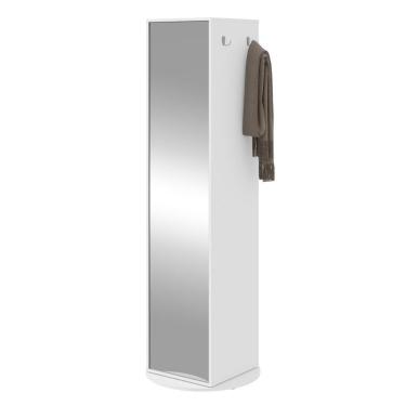 Imagem de Sapateira Giratória Com Espelho Esthela Branco Móveis Lopas