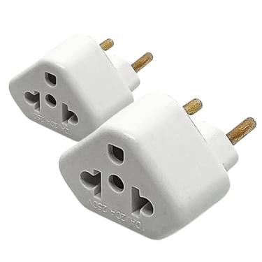 Imagem de Kit com 02 Adaptadores de Tomada Bivolt 10A/20A até 250V - Plugue Universal 110V/220V - CompleteStore®