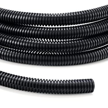 Imagem de Tear de fio 3/8" 10 pés, YCLYC Split Loom, protetor de cabo externo, conduíte de fio flexível automotivo, tubo protetor de fio, preto