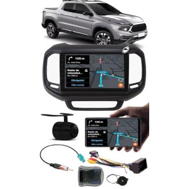 Imagem de Multimídia 2 Din 9'' Polegadas Toro Android USB Bluetooth 1GB 32GB + Moldura Painel + Comando Volante + Chicotes + Câmera de Ré (BLACK PIANO)