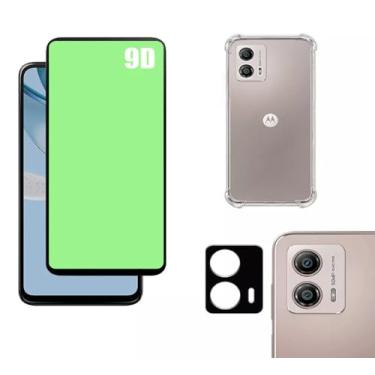 Imagem de Kit Completo Para Motorola Moto G53 5g - Capa Reforçada + Película Ceramic 9D Clear + Película Da Câmera