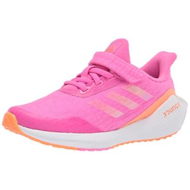 Imagem de adidas Tênis de corrida infantil unissex EQ21, Rosa/laranja gritando/branco, 6.5 Big Kid