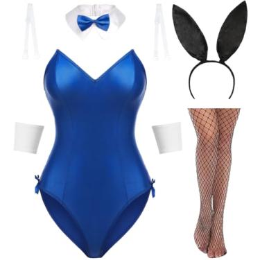 Imagem de Avidlove Halloween Costumes Woman 2024 Bunny Costume Halloween Lingerie Sexy Lingerie Blue XXL