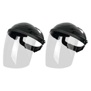 Imagem de Generic 2 peças protetor de máscara facial de soldagem, máscara facial à prova de poeira, capuz para soldador, retificação e corte, Branco