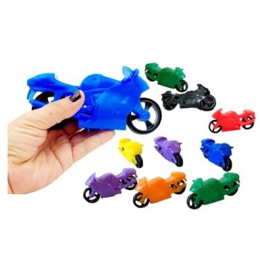 Imagem de Kit 10 Brinquedos de Plástico Nacional para Mimos Lembrancinhas de Aniversário Prendas e Sacolinha Surpresa Festas (Mega Moto)