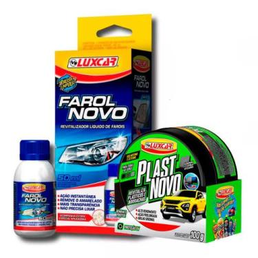 Imagem de Kit Revitalizador Líquido Farol Novo + Renovador de Plásticos e Borrac