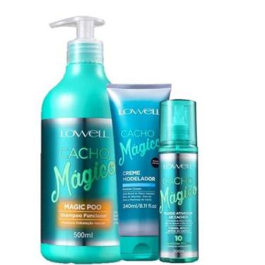 Imagem de Lowell Cacho Magico Shampoo 500ml Creme Modelador 240ml e Fluido 200ml