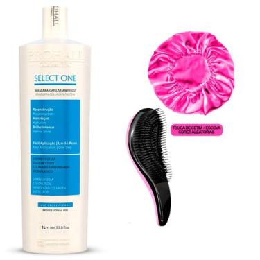 Imagem de Select One Prohall Original 1 Litro + Escova/Touca de Cetim