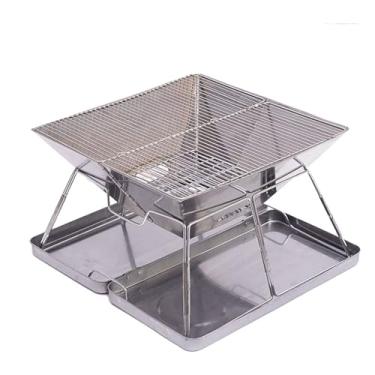 Imagem de Churrasqueira Inox Camping Pesca Maleta 40x40x30cm Wct Cor Cinza WCT Fitness