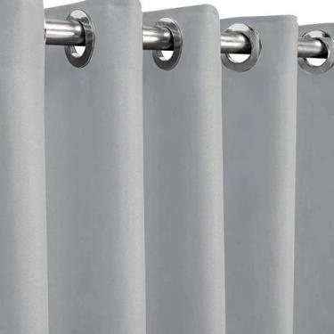 Imagem de Cortina Blecaute de Tecido Para Quarto e Sala 3 Metros Com Ilhós Croma