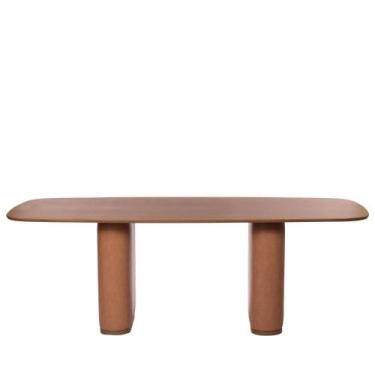 Imagem de Mesa de Jantar Retangular para 8 Lugares Lintz 219 cm - Canella c/ PU 