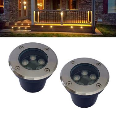 Imagem de 2 Luminárias Balizadores Led SMD 5W Bivolt Blindados Vedados De Embuti
