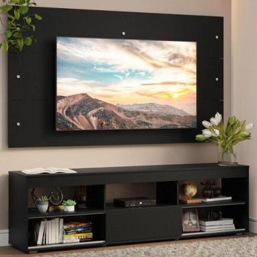 Imagem de Rack com Painel para TV até 65 Polegadas Preto Orlando Madesa, Preto