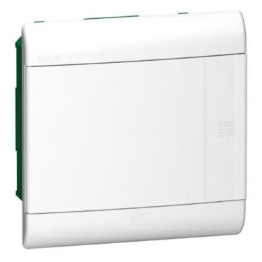 Imagem de Quadro Sobrepor 8DIN Easy 9 1 Fila 8 Módulo ZF Branco Schneider, Branc