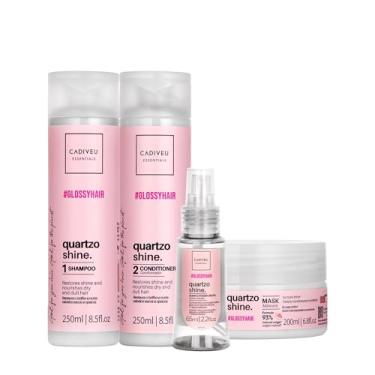 Imagem de Kit Cadiveu Professional Quartzo Shine Shampoo Condicionador Máscara e Óleo (4 produtos)