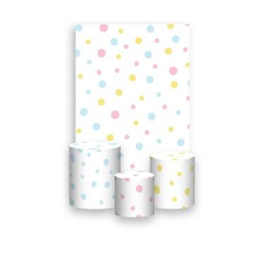 Imagem de Painel De Festa Vertical 1,50 x 2,20 + Trio De Capas Cilindro - Branco