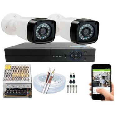Imagem de Kit 2 Câmeras De Segurança Residencial Full Hd 1080p 20m S/ hd - PROTE