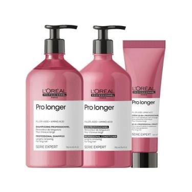 Imagem de Kit L'Oréal Pro Serie Exp Pro Longer - Sh E Cond E Leave-In - Loreal P