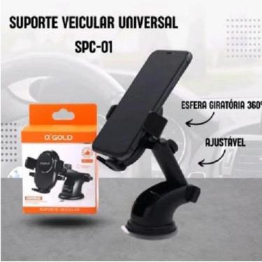 Imagem de Suporte Veicular Celular Gps Ventosa Gruda Painel Automatico - gold