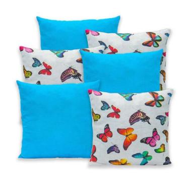 Imagem de Kit 6 Capas de Almofada 40x40cm Gorgurinho Lisas e Estampadas - RAFALO