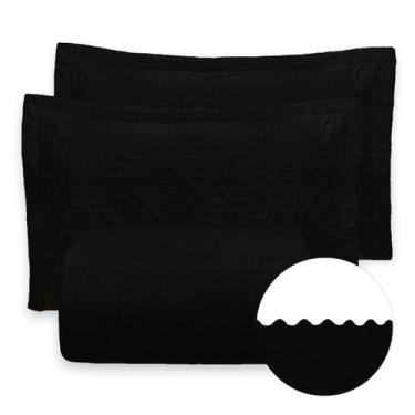 Imagem de Cobre Leito Colcha Casal 3 Pçs Dupla Face Camili Matelado C/ Aba Ameri