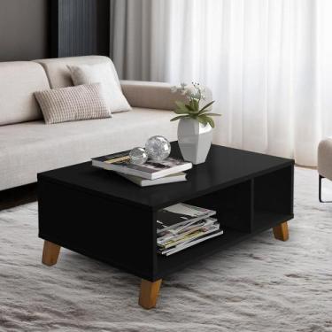 Imagem de Mesa de centro moderna jordania preto - Casa Moderna Movelaria