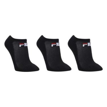 Imagem de Meia Fila Cano Curto Light c/ 3 pares, Preto, 39/43