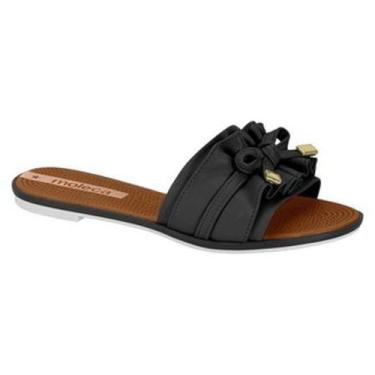 Imagem de Rasteirinha Moleca Laço Feminina 5297.446, Preto, 37