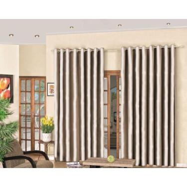 Imagem de Cortina Blackout Porta De Vidro 3,00x2,50 Tecido Acetinado Grosso - Ra