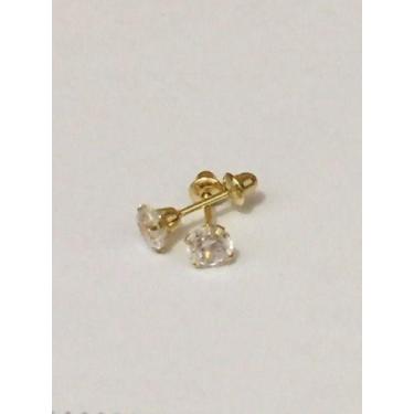 Imagem de Jóia Brinco De Ouro 18k 4mm Infantil Ou Segundo Furo - RD Magazine