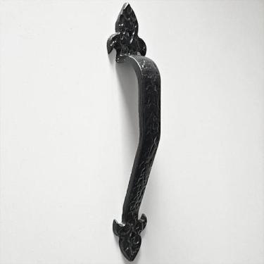 Imagem de Puxador Duplo Colonial Ferro Fundido Lyon Preto Fosco 280Mm - Máxima m