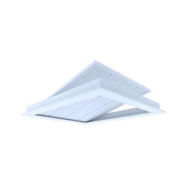 Imagem de Kit Alçapão Forro PVC 60x60 Branco Gelo e Neve - Lang, Branco Gelo