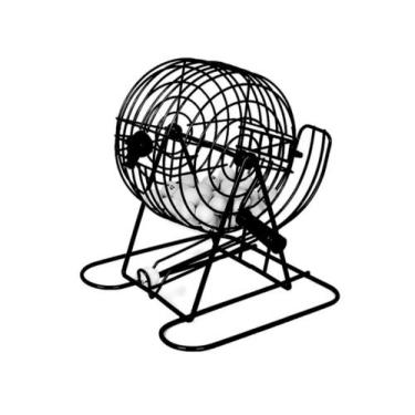 Imagem de Jogo bingo globo metal 75 pedras 18 cartões e 150 marcadores - Casita