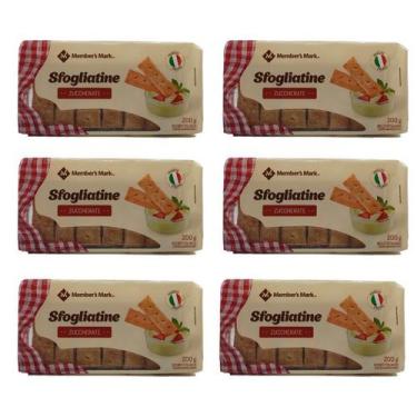 Imagem de Kit 6 Biscoito Folhado Sfogliatine Zuccherate Italiano 200gr - Members