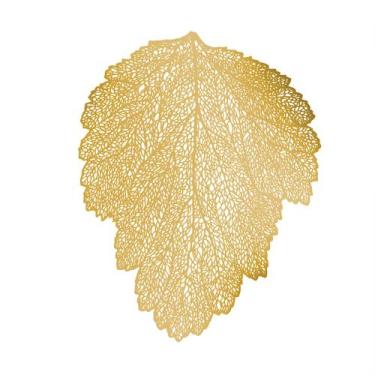 Imagem de Lugar americano em pvc wolff leaf 47x36cm dourado - ROJEMAC / WOLFF
