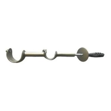 Imagem de Kit 2 suportes duplo alongado para varão 28/19mm - fosco - DECOR LÍDER