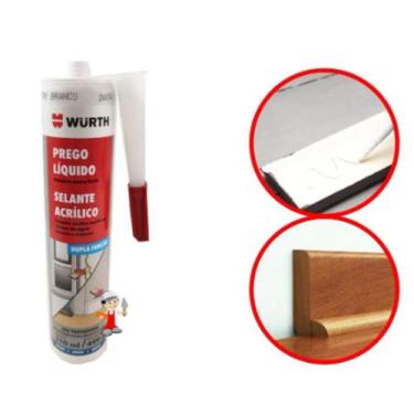 Imagem de Prego liquido wurth adesivo cola para roda pé polietileno/madeira/mdf 