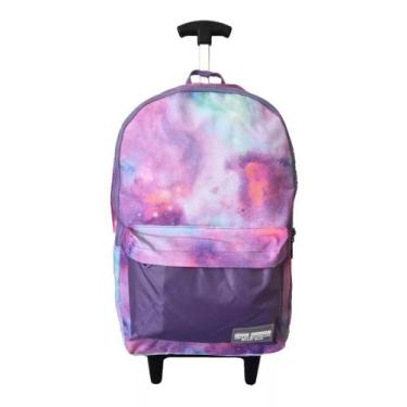 Imagem de Mochila Feminina Juvenil Adulto Com Rodinhas Estampa Collors - Denlex 