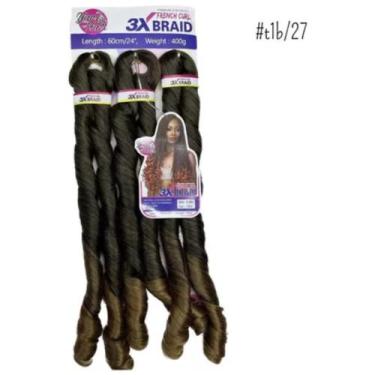 Imagem de Jumbo Estilo Gloria French Curl 400g Para Crochet Braids 60CM - D&D Co