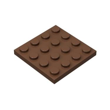Imagem de Classic Brown Plates Bulk, Brown Plate 4x4, Building Plates Flat 50 Piece, Compatible with Lego Parts and Pieces: 4x4 Brown Plates(Color: Brown)