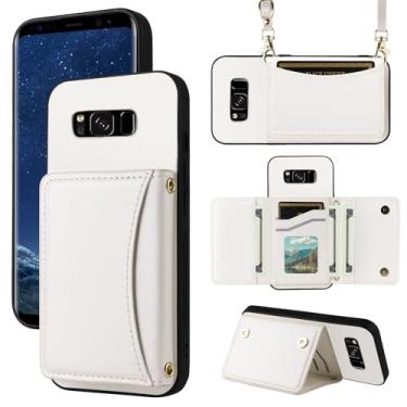 Imagem de Furiet Capa carteira para Samsung Galaxy S8 Plus com alça transversal de couro PU premium porta-cartões à prova de choque acessórios resistentes capa fina para telefone S8plus S 8 8plus 8S Edge S8+