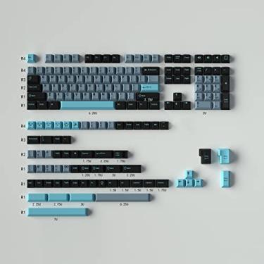 Imagem de Sumgsn Teclas Double Shot com 172 teclas, teclas azuis de perfil cereja com barra de espaço 7u apto para 61/64/87/104/108 Cherry Mx Switches Teclado Mecânico