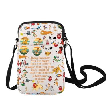 Imagem de LEVLO Bolsa tiracolo do filme Leão, presente para fãs de leão, You Are Braver Stronger Smarter Than You Think Lion Shoulder Bag, Bolsa Lion C