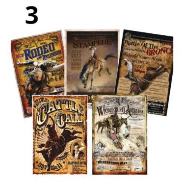 Imagem de Kit com 5 quadros country feito em MDF corte a laser com adesivos de a