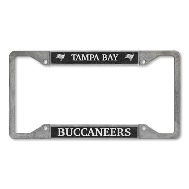 Imagem de Rico Industries Moldura de placa de estanho NFL Football Tampa Bay Buccaneers 30,48 cm x 15,24 cm
