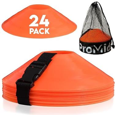 Imagem de Cones de futebol de disco para treinamento de crianças com bolsa de malha e alça - 15/24/50/100 cone de plástico pequeno para treinamento esportivo - Conos flexíveis para equipamentos de treino de