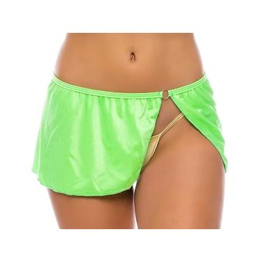 Imagem de BODYZONE Saia feminina rodada, Verde neon, Tamanho Único